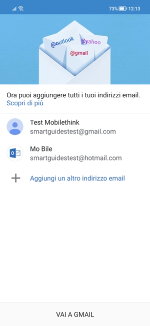 Seleziona VAI A GMAIL