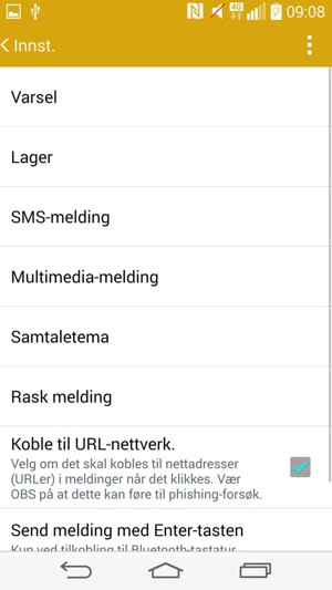 Velg SMS-melding