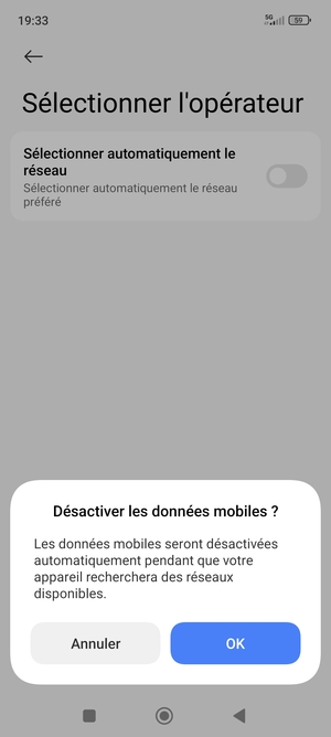 Sélectionnez OK