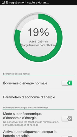 Sélectionnez Paramètres d'économie d'énergie