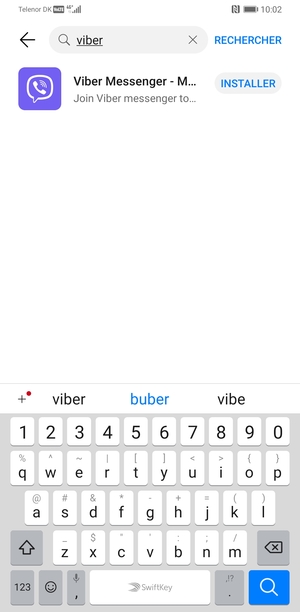 Saisissez le nom de l'appli et sélectionnez Rechercher