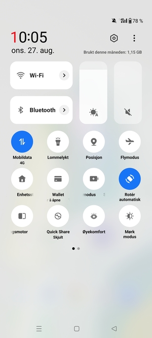 Slå Automatisk lysstyrke på