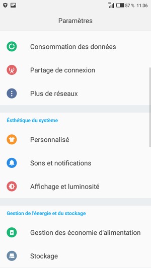 Sélectionnez Gestion des économie d'alimentation