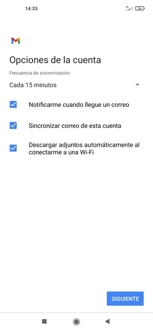 Seleccione SIGUIENTE