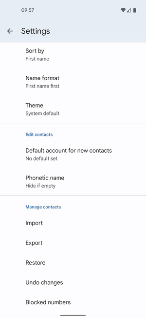 Scroll to and select Import