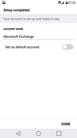 Give your account a name and select DONE