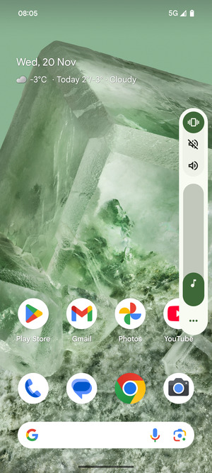 Select Vibration to change to Vibration mode