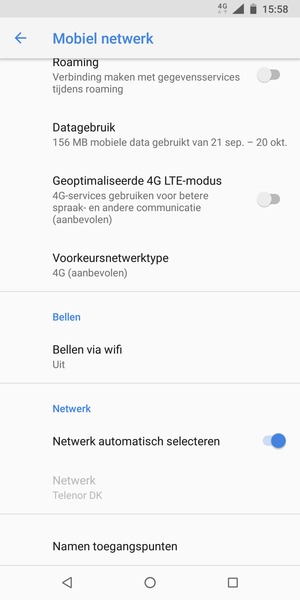 Scroll naar en selecteer Namen toegangspunten