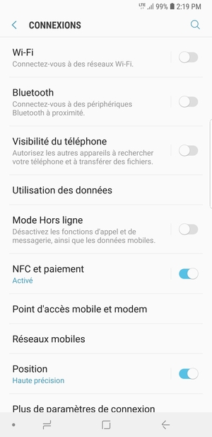 Sélectionnez Réseaux mobiles