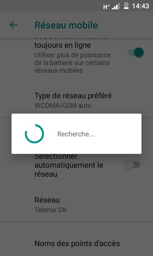 Veuillez attendre la fin de la recherche