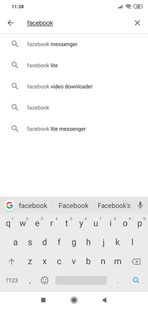 Enter the app name and select Search