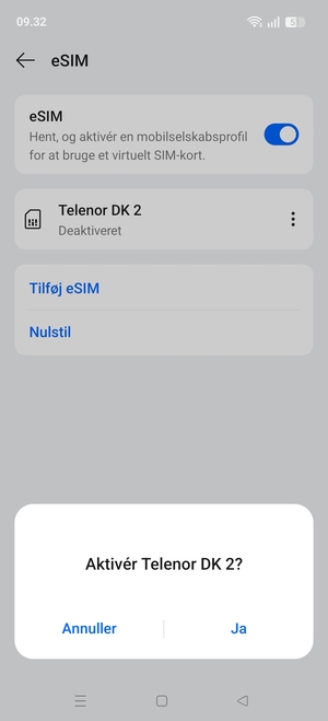Vælg Ja