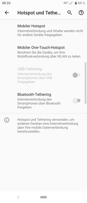 Wählen Sie Mobiler Hotspot