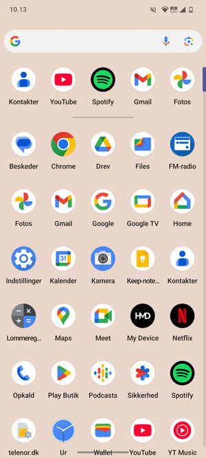 Vælg Indstillinger