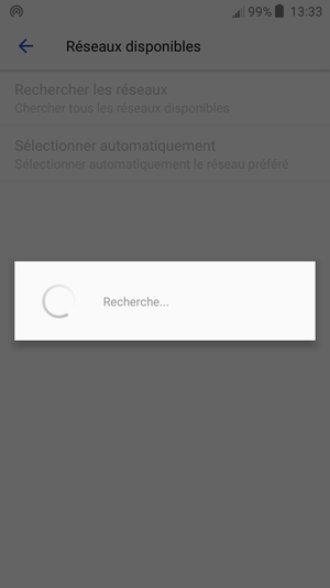 Veuillez attendre la fin de la recherche