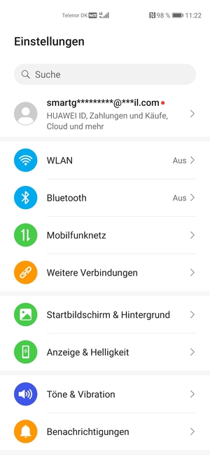 Wählen Sie Mobilfunknetz