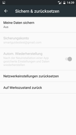 Wählen Sie Meine Daten sichern