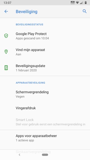 Om uw schermvergrendeling te activeren, selecteer Schermvergrendeling