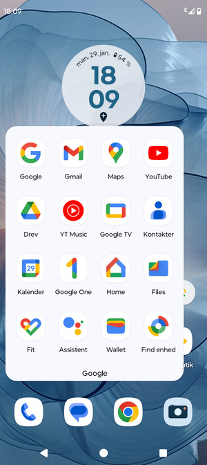 Vælg Gmail