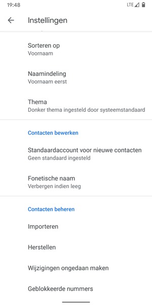 Scroll naar en selecteer Importeren