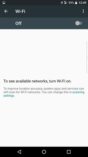 Turn on Wi-Fi