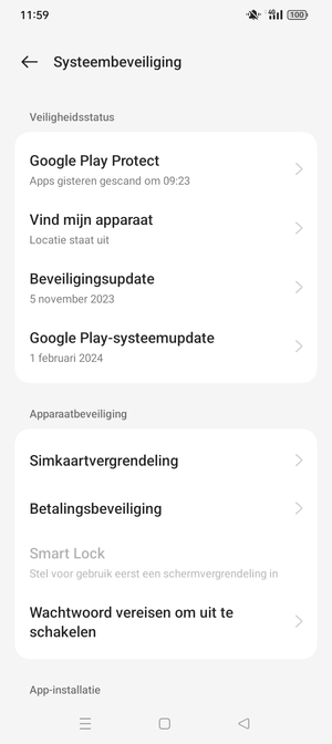 Selecteer Simkaartvergrendeling