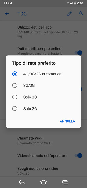 Seleziona la tua opzione preferita