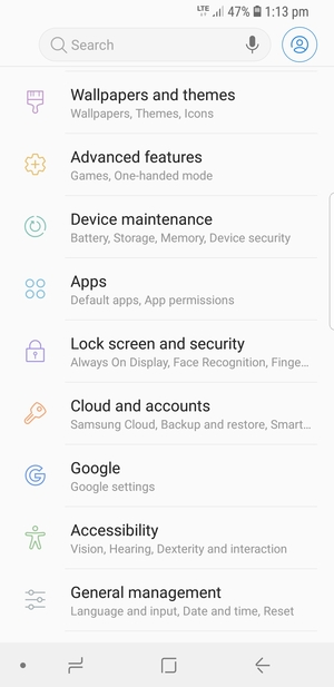 Scroll to and select Lock screen and security
