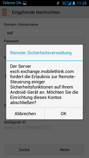 Wählen Sie OK