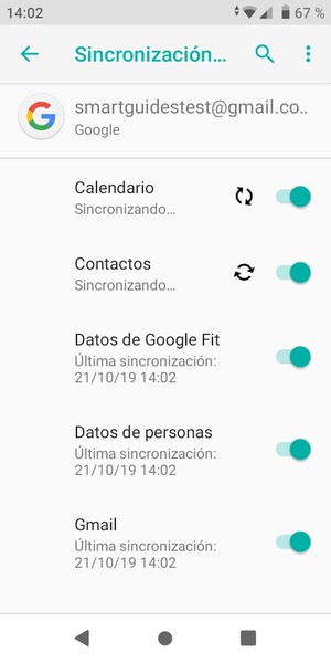 Su información será sincronizada