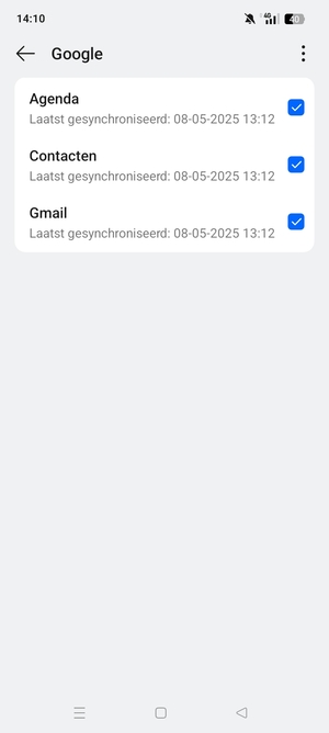 Selecteer de Menu-knop