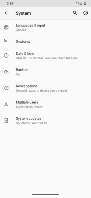 Select System updates