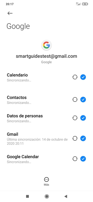 Su información será sincronizada