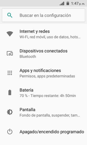 Seleccione Internet y redes