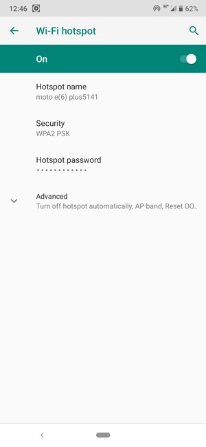 Your phone is now set up for use as a modem