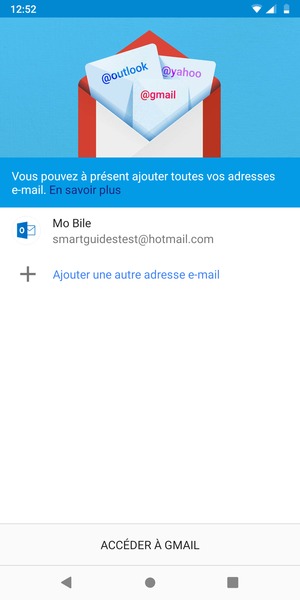 Sélectionnez ACCÉDER  À GMAIL