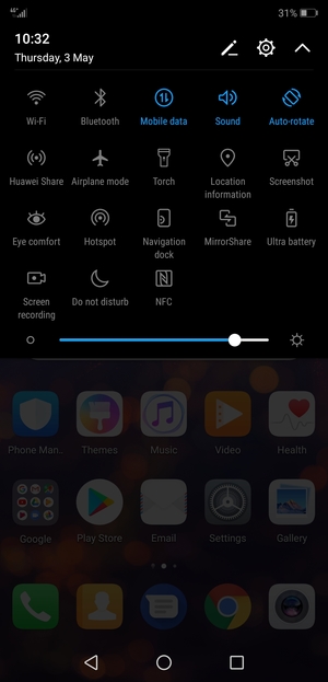 Adjust brightness to the required level