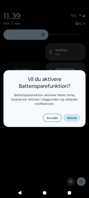 Vælg Aktivér