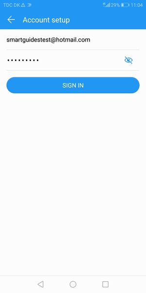 Enter your Hotmail address and password. Select SIGN IN