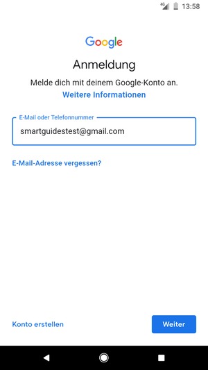 Geben Sie Ihre Passwort ein und wählen Sie Weiter
