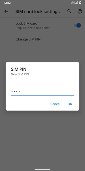 Enter your New SIM PIN and select OK