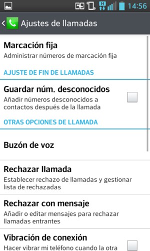 Seleccione Buzón de voz