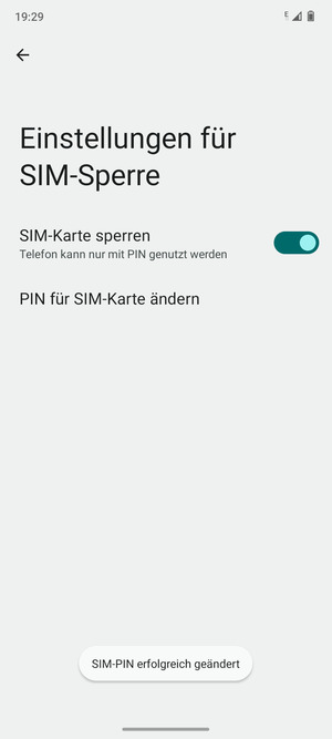 Ihre SIM-PIN wurde geändert