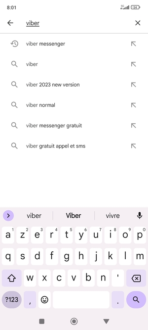 Saisissez le nom de l'appli et sélectionnez Rechercher