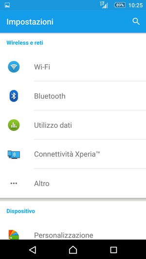Seleziona Wi-Fi