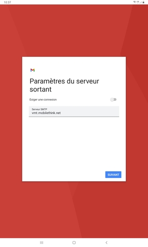 Désactiver le Exiger une connexion et sélectionner SUIVANT