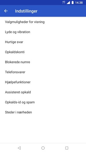 Vælg Telefonsvarer