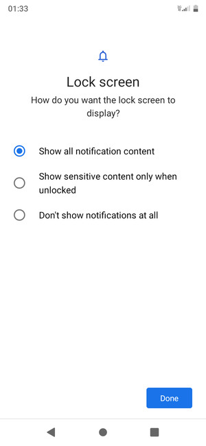 Select your preferred option and select Done