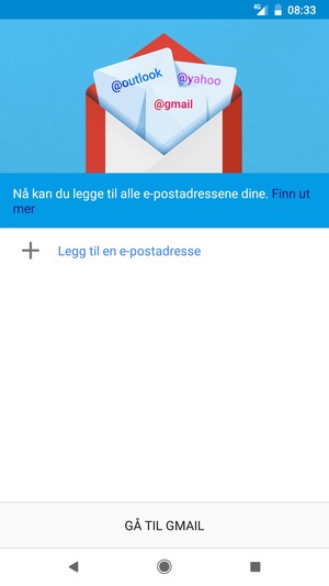 Velg Legg til en e-postadresse