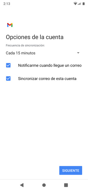 Seleccione SIGUIENTE